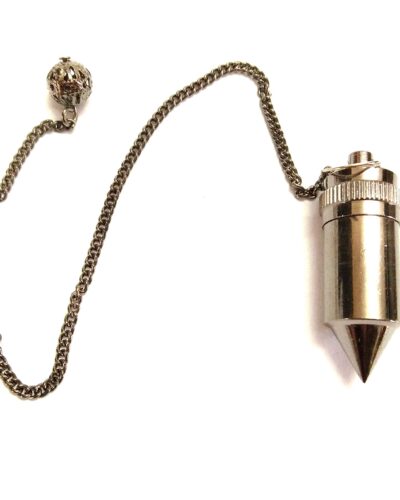 Authentic Bullet White Metal Plated Pendulum | Spirituality | Healing | Dowsing | Metal Pendulum