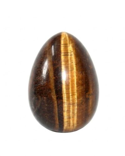 Tiger Eye Gemstone Egg	| 2-inch | Grounding energy and Elegant appearance | Home Office Decor