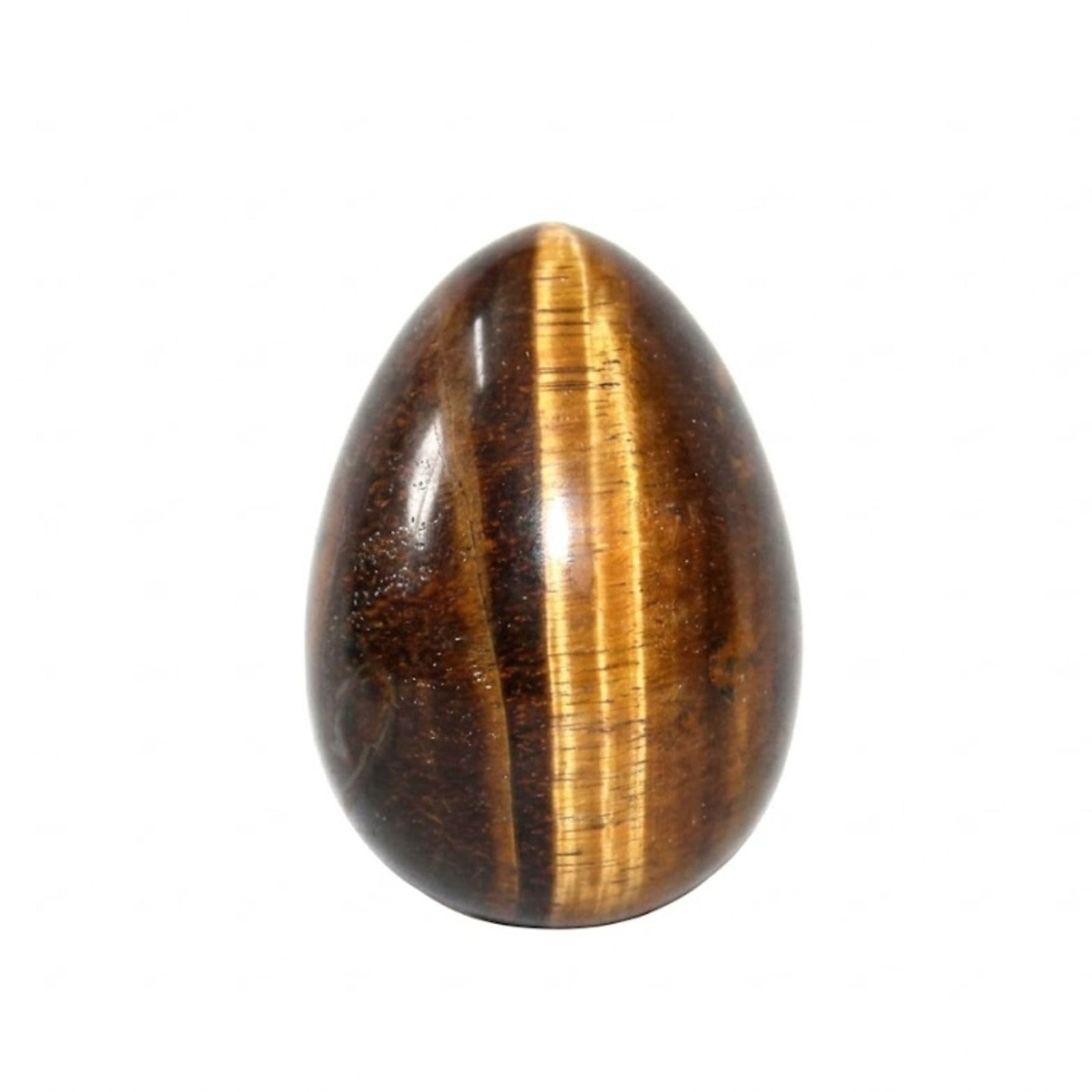 Tiger Eye Gemstone Egg	| 2-inch | Grounding energy and Elegant appearance | Home Office Decor