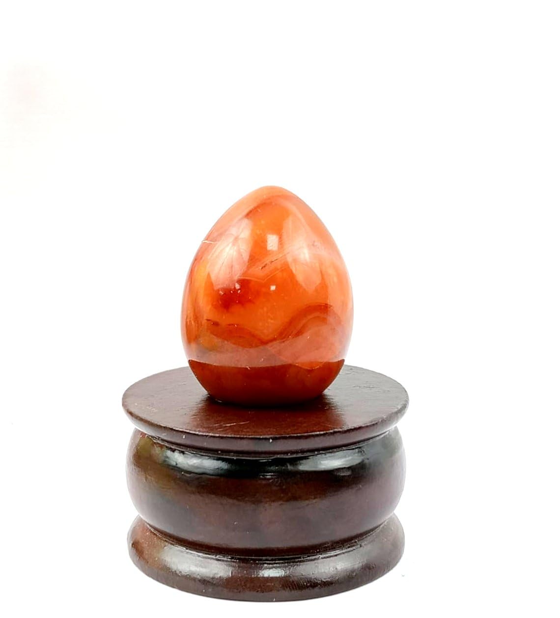 Carnelian Gemstone Egg | 2-inch | Confidence, Grounding & Inner Strength | Home Office Decor