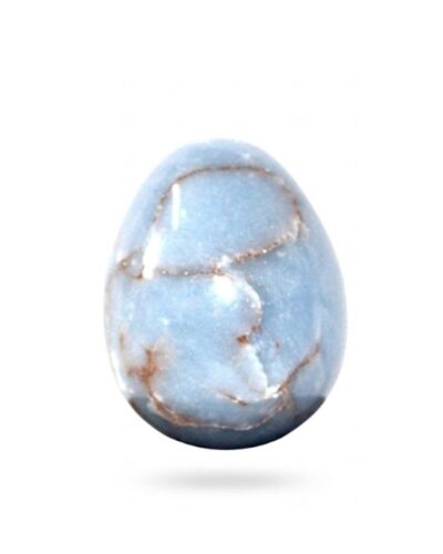 Angelite Gemstone Egg | 2-inch | peace & inner Harmony | Home-Office Decor