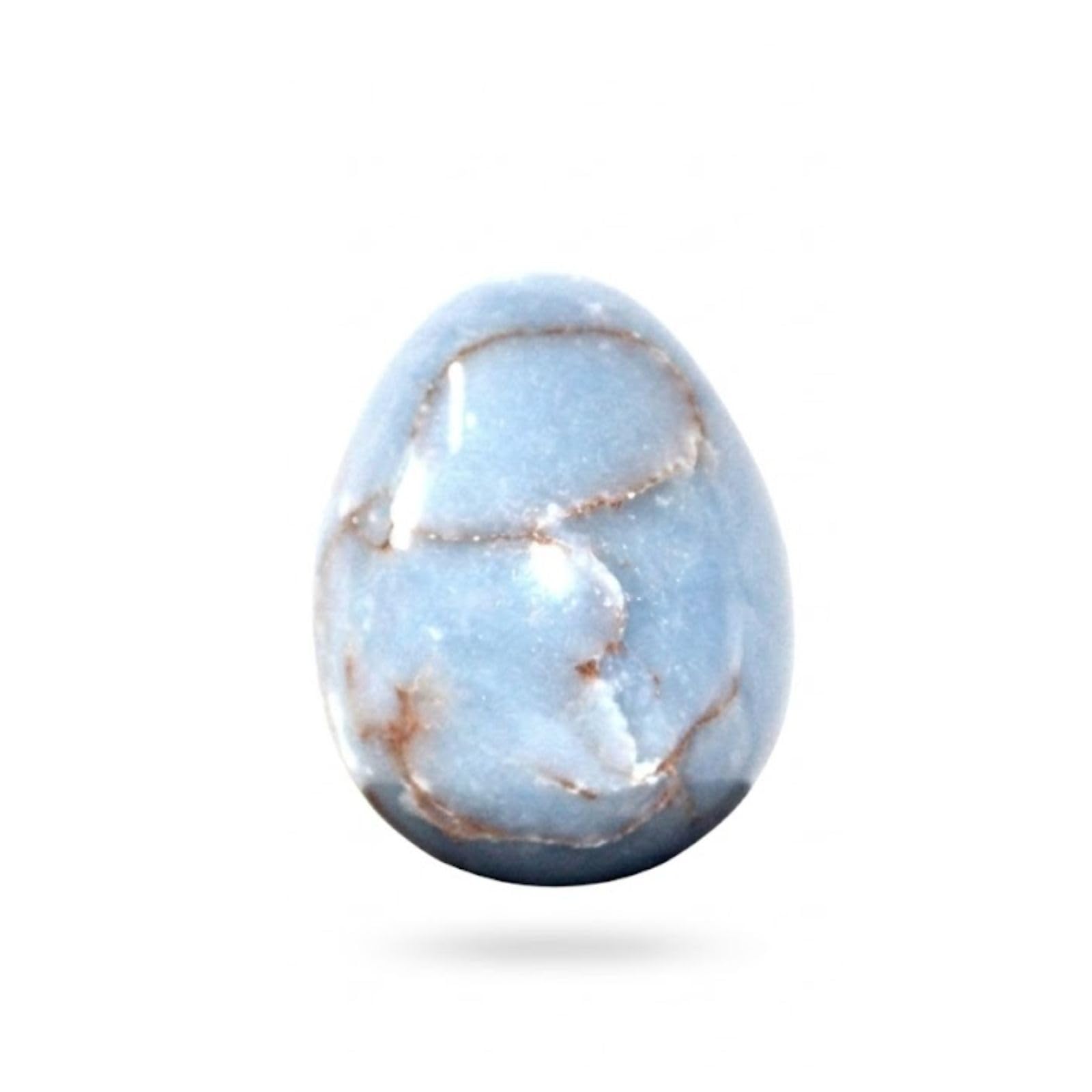 Angelite Gemstone Egg | 2-inch | peace & inner Harmony | Home-Office Decor