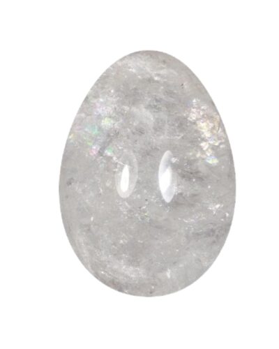 Crystal Quartz Gemstone Egg | 2-inch | Home & Office Decor