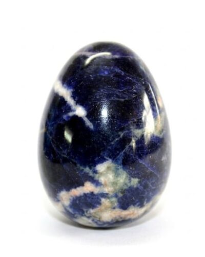 Sodalite Gemstone Egg | 2-inch | Clarity & Focus | Home Office Decor