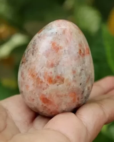 Sunstone Gemstone Egg | 2-inch | Positivity & Vitality | Home-Office Decor