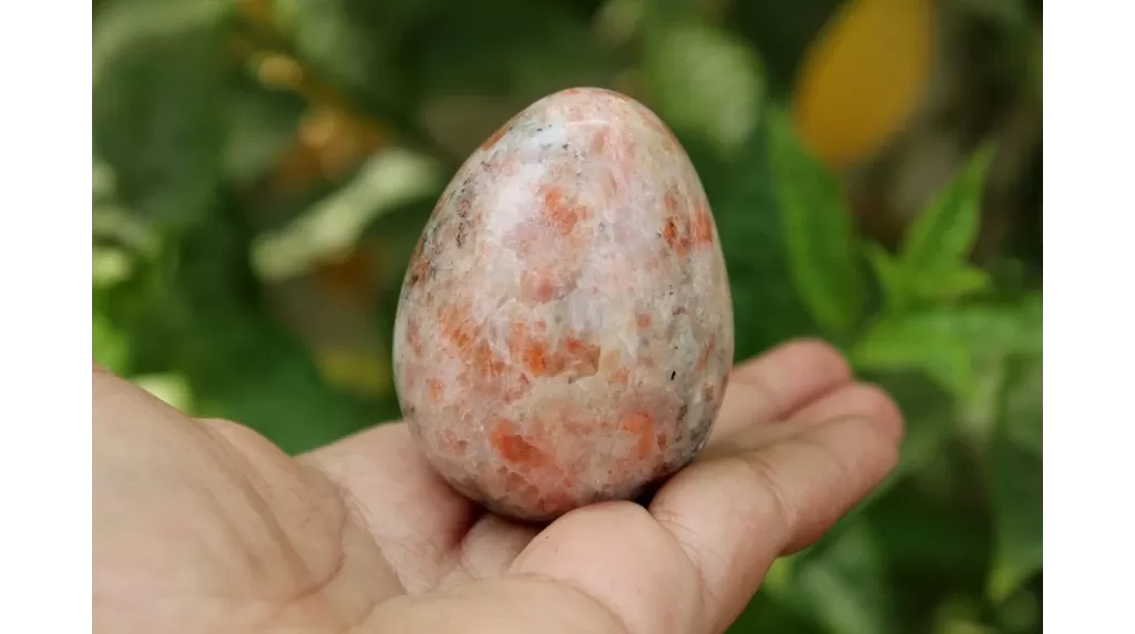Sunstone Gemstone Egg | 2-inch | Positivity & Vitality | Home-Office Decor