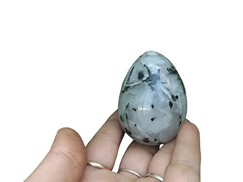 Rutilated Quartz Gemstone Egg | 2-inch | Mental clarity, Positive energy | Home Office Decor