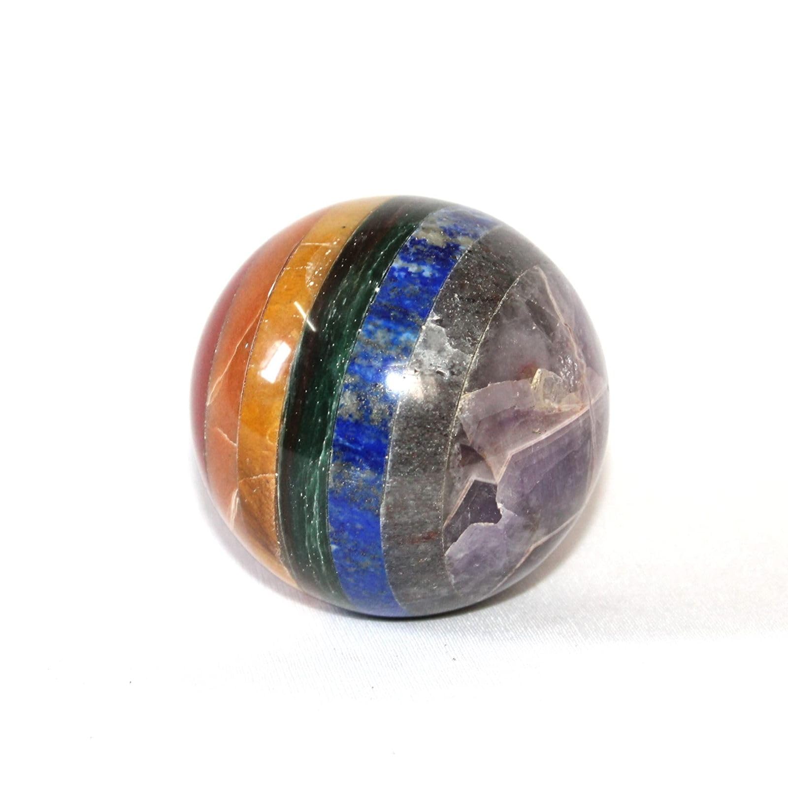 Energized Chakra Bonded Gemstone Ball | 50-55mm | Chakra balancing | Home Office Decor