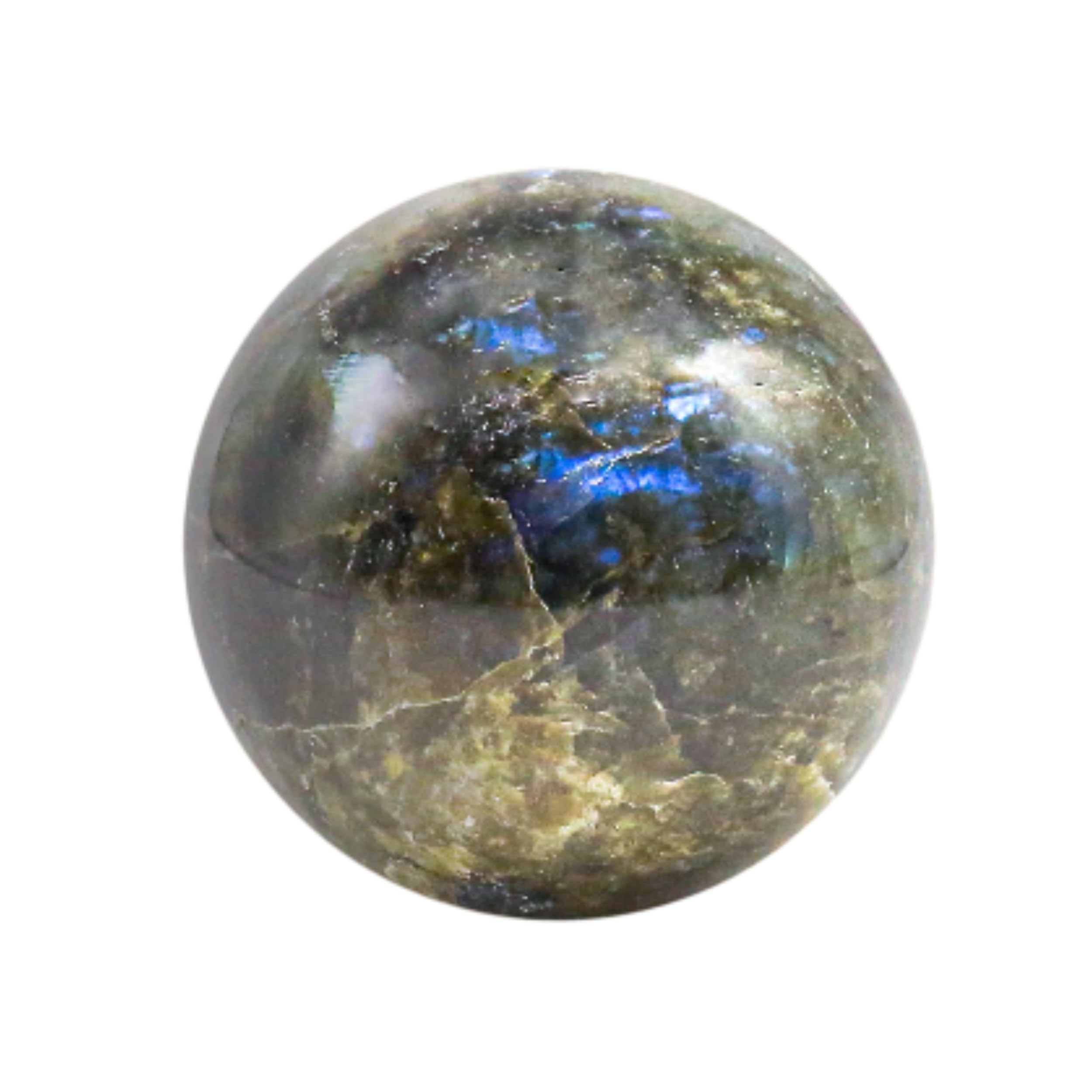 Labradorite Gemstone Ball | 50-55mm | Energy & Aura Protection | Home Office Decor
