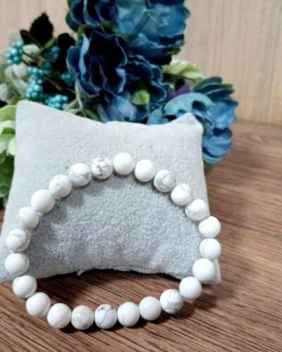 Jet Howlite Bracelet | 8mm Beads | Stress relief | Calm mind