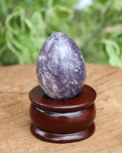 Lepidolite Gemstone Egg | 2-inch | Reduce stress & Anxiety | Home-Office Decor