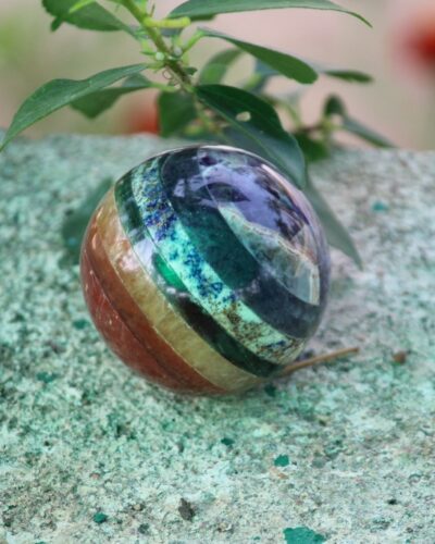 Energized Chakra Bonded Gemstone Ball | 50-55mm | Chakra balancing | Home Office Decor