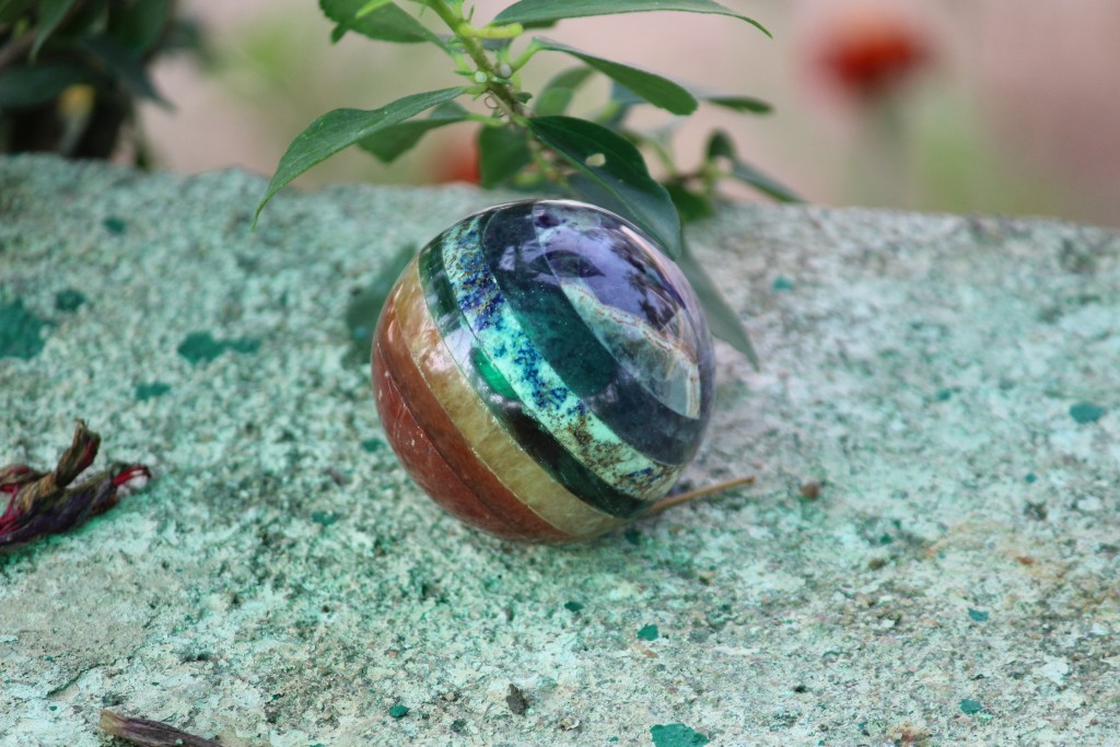 Energized Chakra Bonded Gemstone Ball | 50-55mm | Chakra balancing | Home Office Decor