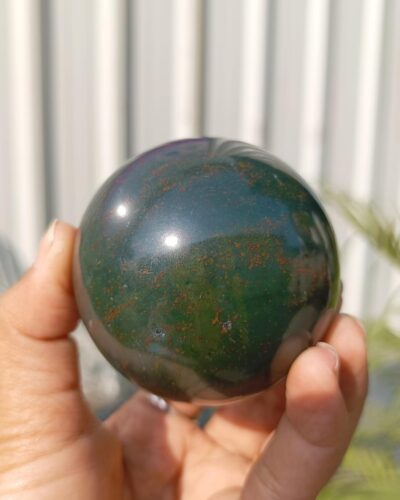 Bloodstone Gemstone Ball | 50-55mm | Boost strength & courage | Home Office Decor