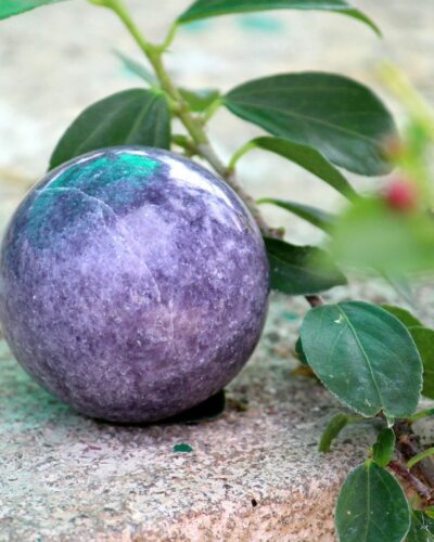 Lepidolite Gemstone Ball | 50-55mm | Peace & Reduce anxiety | Home office Decor