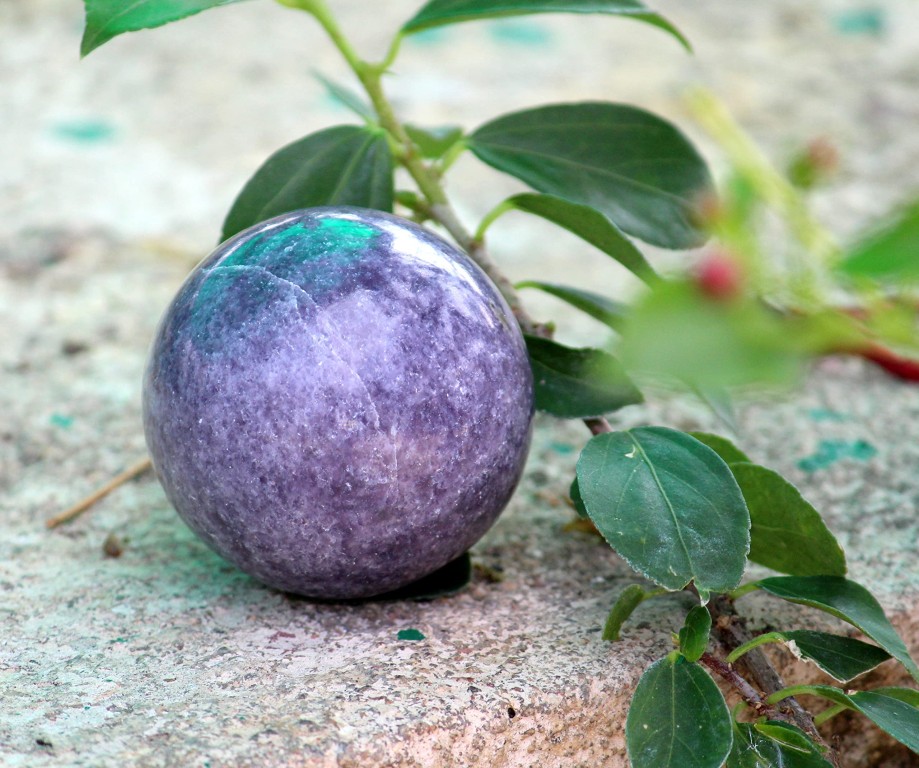 Lepidolite Gemstone Ball | 50-55mm | Peace & Reduce anxiety | Home office Decor