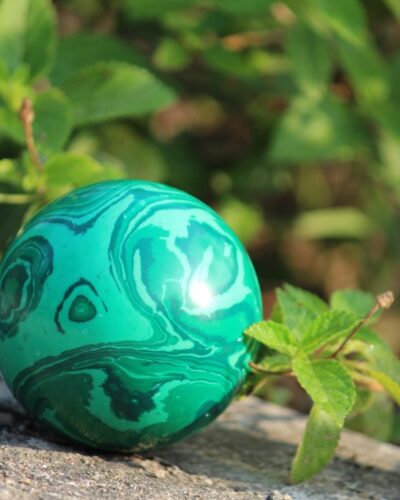 Malachite Gemstone Ball | 50-55mm | Protect from Harmful influences | Home Office Decor