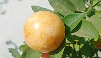 Golden Quartz Ball | 50-55mm | Energy Amplification | Home Office Decor