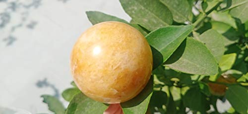 Golden Quartz Ball | 50-55mm | Energy Amplification | Home Office Decor