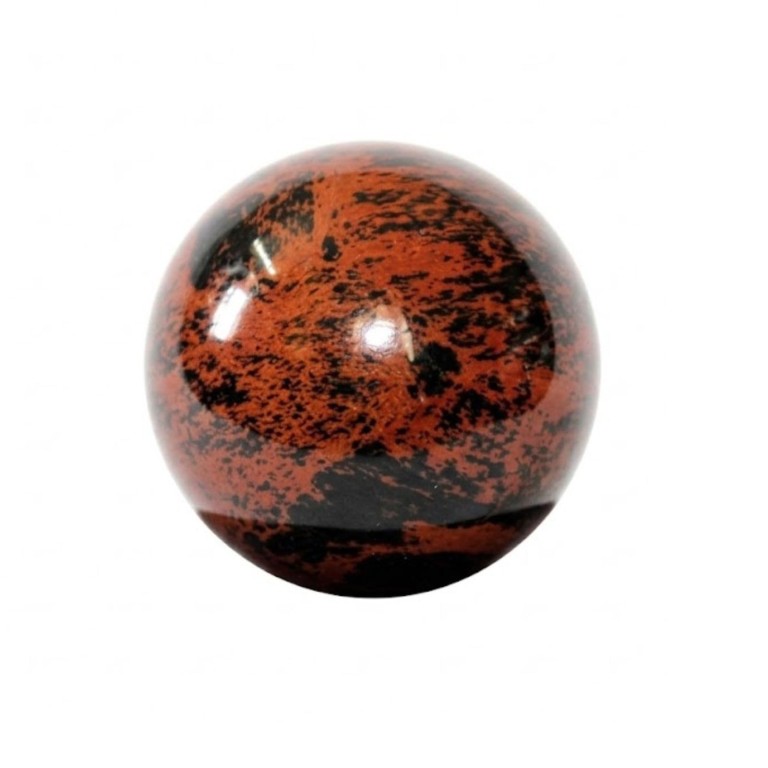 Mahogany Obsidian Ball | 50-55mm | Protection & Stability | Home Office Decor