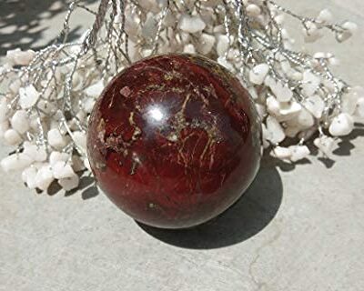 Dragon Blood stone Ball | 50-55mm | Strength courage | Grounding Energy | Home Office Decor