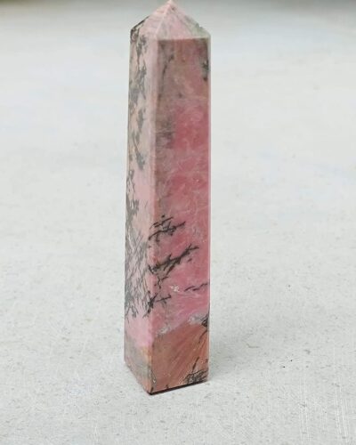 Rhodonite Gemstone Tower | 3.5-4 inch | Anger Control & Forgiveness Energy | Natural | Home & Office Decor