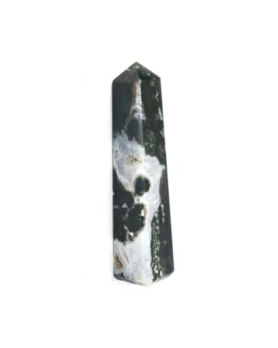 Moss Agate Gemstone Tower | 3.5-4 inch | Spiritual Healing | Natural | Home Decor