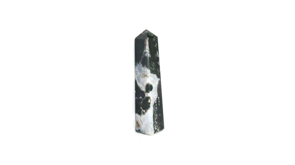 Moss Agate Gemstone Tower | 3.5-4 inch | Spiritual Healing | Natural | Home Decor