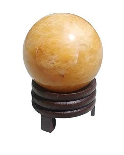 Golden Quartz Ball | 50-55mm | Energy Amplification | Home Office Decor