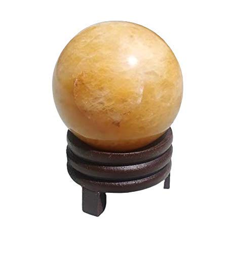 Golden Quartz Ball | 50-55mm | Energy Amplification | Home Office Decor