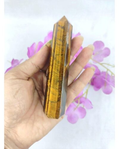 Tiger Eye Gemstone Tower | 3.5-4 inch | Protection | Natural | Home Decor