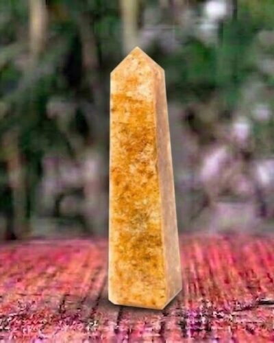 Golden Quartz Gemstone Tower | 3.5-4 inch | Good luck Charm | Natural | Home Decor