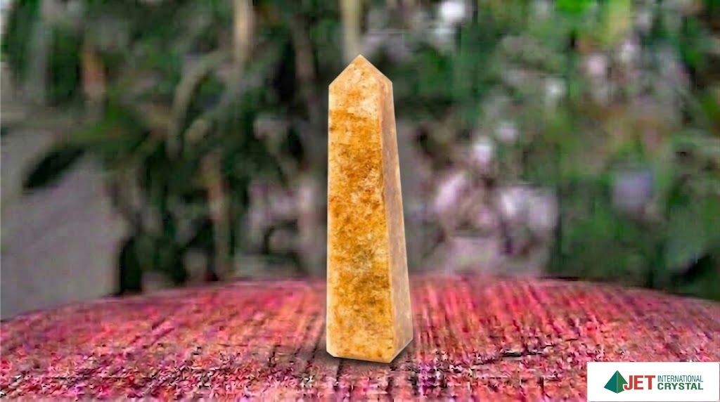 Golden Quartz Gemstone Tower | 3.5-4 inch | Good luck Charm | Natural | Home Decor