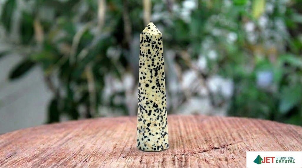 Dalmation Jasper Gemstone Obelisk | 3.5-4 inch | Natural | Home Decor