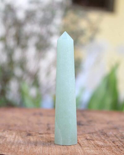 Green Aventurine Gemstone Obelisk | 3.5-4 inch | Spiritual Awakeking | Natural | Home Decor