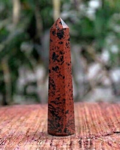 Mahogany Gemstone Obelisk | 3.5-4 inch | Grounding Protection | Natural | Home Decor