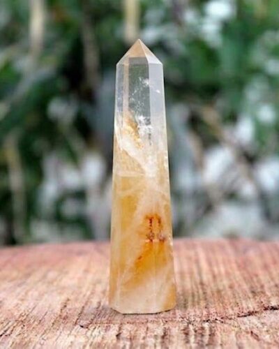 Crystal Lithium Gemstone Obelisk | 3.5-4 inch | Home Office Decor
