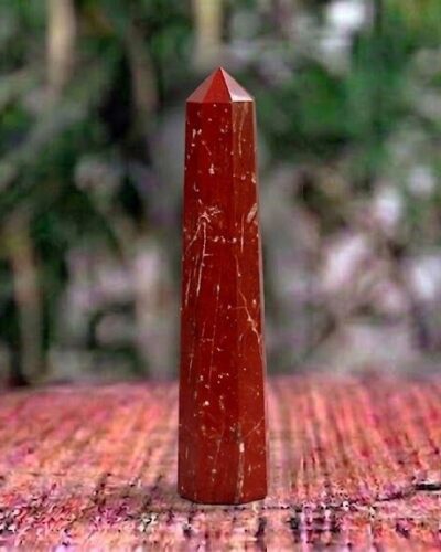 Red Jasper Gemstone Obelisk | 3.5-4 inch | Stability | Natural | Home Decor