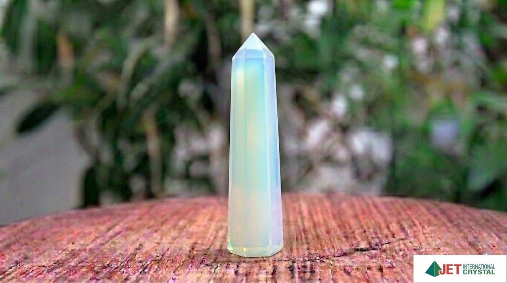 Opalite Gemstone Obelisk | 3.5-4 inch | Relief & Stability | Natural | Home Office Decor