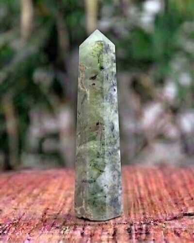 Prehnite Crystal Obelisk | 3.5-4 inch | Spiritual Healing | Natural | Home Decor