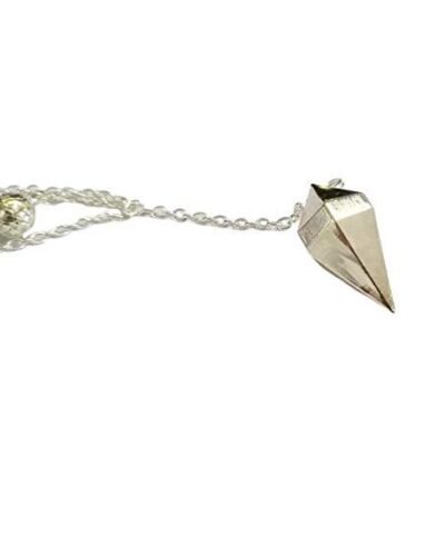 Double Point Silver Pendulum | Spiritual Healing , Energy | Metal Pendulum