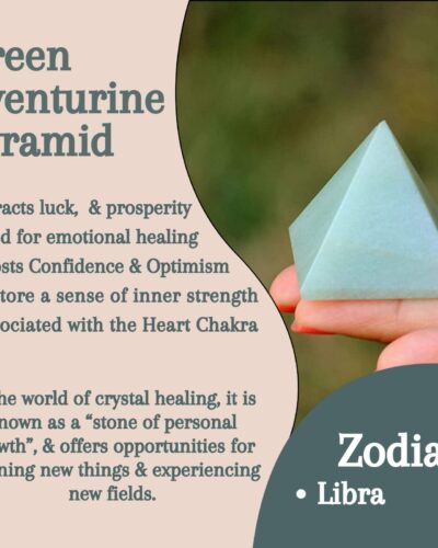 Green Aventurine Pyramid | 1.5–2 Inch Approx. | Handmade Decorative Pyramid for Home, Office & Table Décor