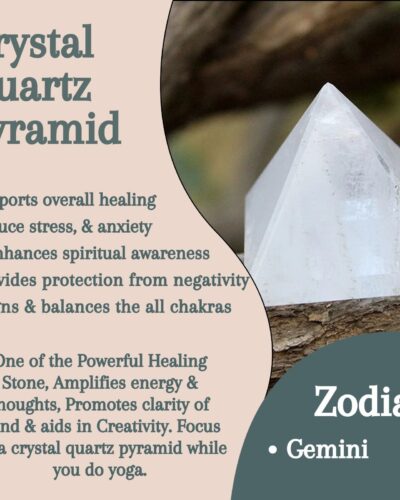 Clear Quartz Crystal Pyramid | 1.5–2 Inch Approx. | Handmade Decorative Pyramid for Home, Office & Table Décor