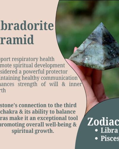 Labradorite Orgone Pyramid | Purify Energy | Handmade | Home Office Decor