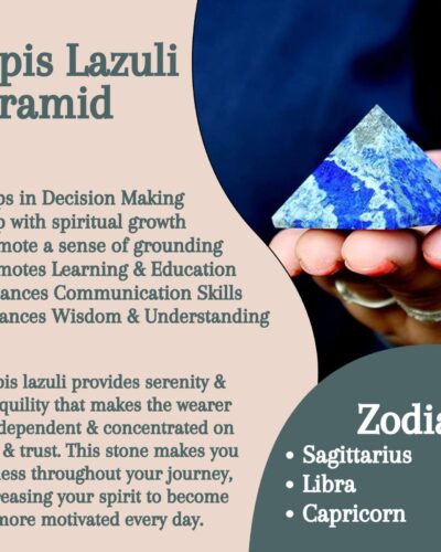 Lapis Lazuli Stone Pyramid | 1.5–2 Inch Approx. | Handmade Decorative Pyramid for Home, Office & Table Décor