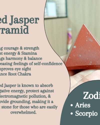 Red Jasper Pyramid | 1.5-2 inch Approx. | Strength & Grounding Stability | Natural Stone | Home Decor