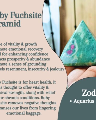 Ruby Fuchsite Pyramid | 1.5–2 Inch | Handmade Decorative Pyramid for Home, Office & Table Décor