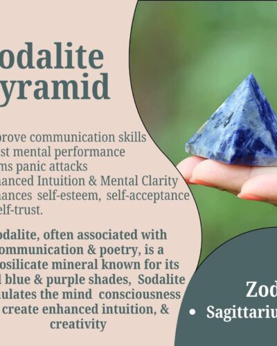 Sodalite Pyramid | 1.5-2 inch | Clarity & Focus | Natural Gemstone | Home Decor