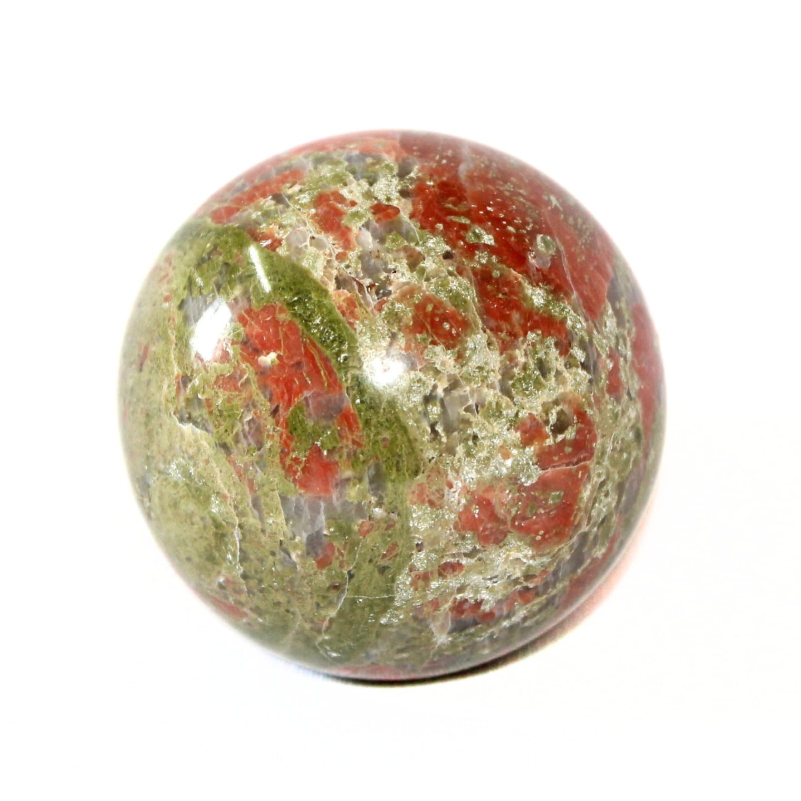 Unakite Gemstone Ball | 50-55mm | Healing | Home Office Docor