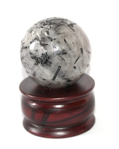 Rutilated Gemstone Ball | 50-55mm | Enhance focus, Spiritual growth, and Manifestation | Home Office Decor